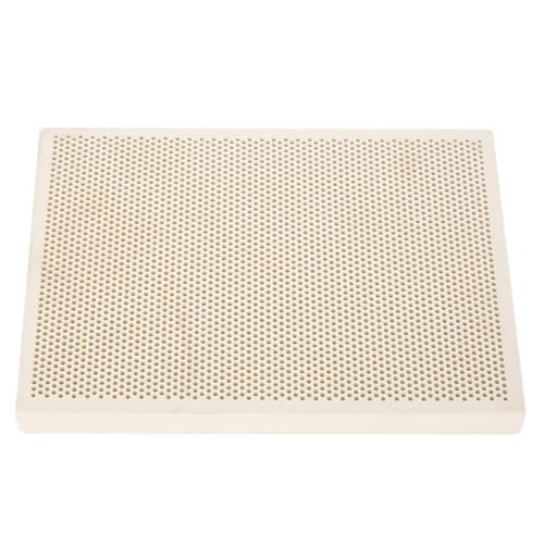 Cyrank Keramische Lötplatte, Keramik-Lötplatte, Lötunterlage, Waben-Lötmatte Lötblock zum Schmelzen von Goldgusswerkzeugen, Werkzeugen zur Schmuckherstellung, 13,5 x 9,5 cm von Cyrank