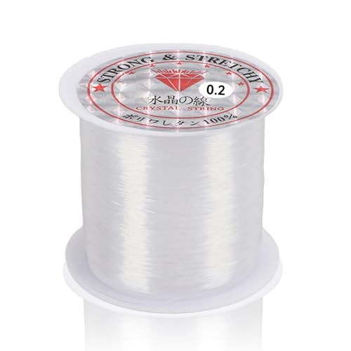 Cyrank Klare Nylonschnur, 1 Rolle 0,2 mm/142 yd Angelschnur, unsichtbarer Nylonfaden, Schmuckschnur, Draht für Party-Ballon-Dekoration, Samenperlen, Schmuck, Armbandherstellung Cyrank Klare Nylonschnur, 1 Rolle 0,2 mm/142 yd Angelschnur, unsichtbarer Nylonfaden, Schmuckschnur, Draht für Party-Ballon-Dekoration, Samenperlen, Schmuck, Armbandherstellung von Cyrank