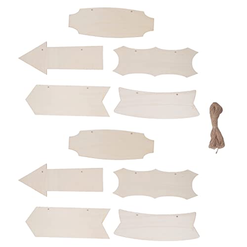 Unfertiges hängendes Holzschild, 10 Stück Holzpfeile zum Basteln, Holzschild mit Seil, blanko, zum Aufhängen, dekorative Holztafel Hängende Holzplakette zum Basteln Unfertiges hängendes Holzschild, 10 Stück Holzpfeile zum Basteln, Holzschild mit Seil, blanko, zum Aufhängen, dekorative Holztafel Hängende Holzplakette zum Basteln von Cyrank