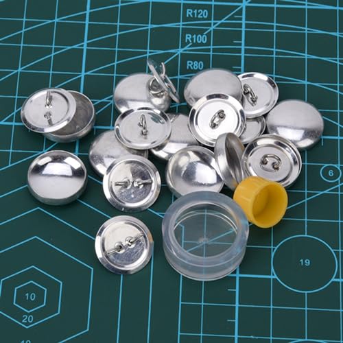 Deckknöpfenkit, runde Nähabdeckungsknopf Kit handgefertigtes Stofftuch mit flachen Rücken für DIY -Bastelwerkzeuge (20 mm) von Cyrank