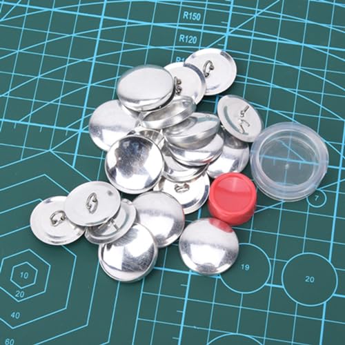 Deckknöpfenkit, runde Nähabdeckungsknopf Kit handgefertigtes Stofftuch mit flachen Rücken für DIY -Bastelwerkzeuge (25mm) von Cyrank
