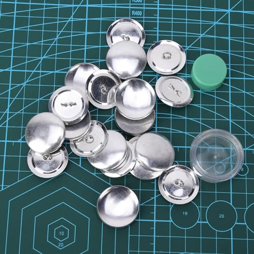 Deckknöpfenkit, runde Nähabdeckungsknopf Kit handgefertigtes Stofftuch mit flachen Rücken für DIY -Bastelwerkzeuge (30 mm) von Cyrank