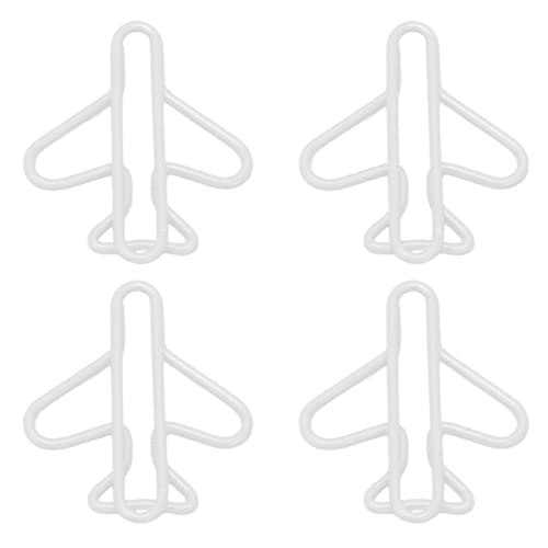 Flugzeug-Büroklammern, 100 Stück, Flache Büroklammern, Lesezeichen, Farbige Büroklammern Mit Aufbewahrungsbox, Kleine Büroklammern Für Die Organisation von Büro- Und Schulpapierdateien(Weiß) von Cyrank