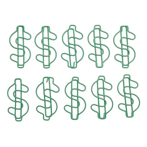 Green Dollar Büroklammern, 100 Stück Metall-Büroklammern, Binderklammern, Lesezeichen, Buchmarker, Niedliche Büroklammern, Büroklammer, Lesezeichen, Büroklammern Für Studenten, Schreibwaren, Bürobedar Green Dollar Büroklammern, 100 Stück Metall-Büroklammern, Binderklammern, Lesezeichen, Buchmarker, Niedliche Büroklammern, Büroklammer, Lesezeichen, Büroklammern Für Studenten, Schreibwaren, Bürobedar von Cyrank