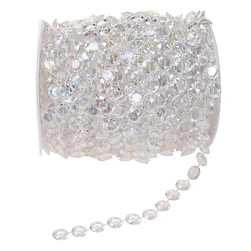 Kristall-Edelstein-Perlenkette, Bunte Perlenkette, Rolle Zum Aufhängen, Dekorative Perlenkette, Transparente Kette, Girlandenperlen, 30 M, Kronleuchter-Lampenkette Für Weihnachtsbaum, Hof, Festival-De Kristall-Edelstein-Perlenkette, Bunte Perlenkette, Rolle Zum Aufhängen, Dekorative Perlenkette, Transparente Kette, Girlandenperlen, 30 M, Kronleuchter-Lampenkette Für Weihnachtsbaum, Hof, Festival-De von Cyrank