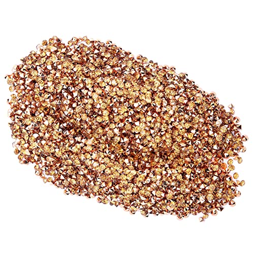 Kubischer Zirkonia-Stein, Ca. 10.000 Stück, Spitze Rückseite, Strasssteine ​​zum Basteln, 3 Mm Bis 4 Mm, Kleine Strasssteine ​​mit Spitzer Rückseite, Für Ring, Ohrringe, Armbänder(3mm-Gold) von Cyrank