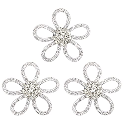 Schuhclips 3 Stück, Strass Schuhe Schmuck Dekoration Schuhbrosche Schuhclips für Damen Kleidung Brosche für Schuhe Tasche Hochzeitskleid(Weiß) von Cyrank