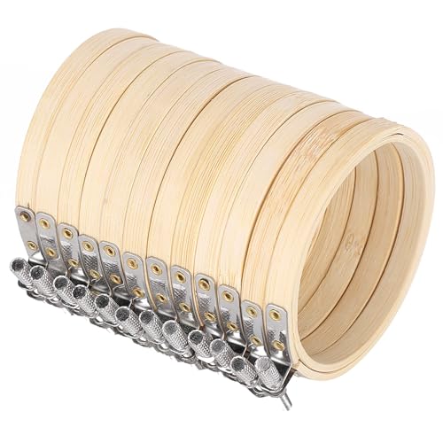 Stickrahmen, 12 Stück, 9 Cm, Bambus, Holz, Rund, Kreuzstich-Reifen, Ring, Kreisförmiger Rahmen, Retro-DIY-Nähzubehör, Werkzeuge Stickrahmen, 12 Stück, 9 Cm, Bambus, Holz, Rund, Kreuzstich-Reifen, Ring, Kreisförmiger Rahmen, Retro-DIY-Nähzubehör, Werkzeuge von Cyrank