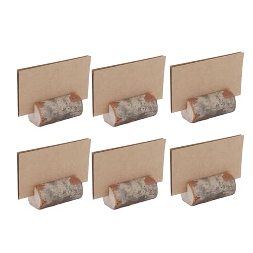 Tischkartenhalter Holz (10 Stk) Rustikale Karten Halter Mit 10 Tischkarten, Holz Runde Pfahl Form Tischnummer Halter Clip Foto Halter, Für Hochzeit Geburtstag Party Büro Wohnung von Cyrank