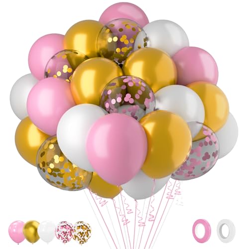 Rosa Luftballons Set 62 Stück 30,5 cm Metallic Luftballons Kit für Geburtstag Hochzeit Party Dekorationen Rosa Luftballons Set 62 Stück 30,5 cm Metallic Luftballons Kit für Geburtstag Hochzeit Party Dekorationen von Cytokio