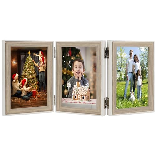 Czemo Bilderrahmen Collage 10x15cm, Holz Bilderrahmen für 3 Fotos Faltbar Bilderrahmen 3 Bilder Fotorahmen Rahmen Portraitrahmen Frame Deko Geschenke für Schreibtisch, Familie, Hochzeit Czemo Bilderrahmen Collage 10x15cm, Holz Bilderrahmen für 3 Fotos Faltbar Bilderrahmen 3 Bilder Fotorahmen Rahmen Portraitrahmen Frame Deko Geschenke für Schreibtisch, Familie, Hochzeit von Czemo