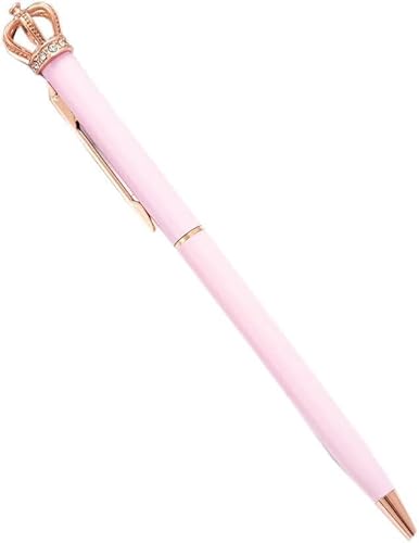 Rosa glänzender Metall-Kronen-Kugelschreiber, niedliche Kristallkrone, Kugelschreiber, Schule, Schreibwaren, Bürobedarf, Damen, Kinder, Mädchen, Geschenk, Stifte und Nachfüllungen, Kugelschreiber Rosa glänzender Metall-Kronen-Kugelschreiber, niedliche Kristallkrone, Kugelschreiber, Schule, Schreibwaren, Bürobedarf, Damen, Kinder, Mädchen, Geschenk, Stifte und Nachfüllungen, Kugelschreiber von Czhotg