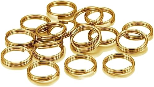 Schlüsselanhänger mit runden Kanten, goldfarben, Messing, 20 mm, für Charms, Basteln zu Hause, Auto, Büro, Handwerk, Zubehör, Schmuckherstellung, Biegeringe zur Schmuckherstellung, 10 Stück Schlüsselanhänger mit runden Kanten, goldfarben, Messing, 20 mm, für Charms, Basteln zu Hause, Auto, Büro, Handwerk, Zubehör, Schmuckherstellung, Biegeringe zur Schmuckherstellung, 10 Stück von Czhotg