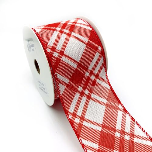 Designer's Shop WR 63-5216 Schleifenband mit Drahtrand, 6,3 cm x 9,1 m, für Bastelarbeiten, Urlaubsschleife, Baumkranz, Dekoration, Rot, WR 63-5216 Designer's Shop WR 63-5216 Schleifenband mit Drahtrand, 6,3 cm x 9,1 m, für Bastelarbeiten, Urlaubsschleife, Baumkranz, Dekoration, Rot, WR 63-5216 von D DESIGNER'S SHOP