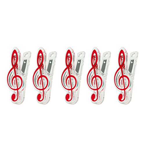5 Sück Deko Büroklammern Motiv Musik Noten Stil Heftklammern Lesezeichen Clips Metall Klammern für Büro Schule Zuhause - rot 5 Sück Deko Büroklammern Motiv Musik Noten Stil Heftklammern Lesezeichen Clips Metall Klammern für Büro Schule Zuhause - rot von D DOLITY