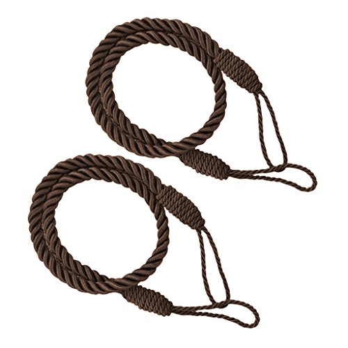 D DOLITY 2tlg Raffhalter Seilhalter Gardinen Vorhang Deko Kordel - Braun D DOLITY 2tlg Raffhalter Seilhalter Gardinen Vorhang Deko Kordel - Braun von D DOLITY