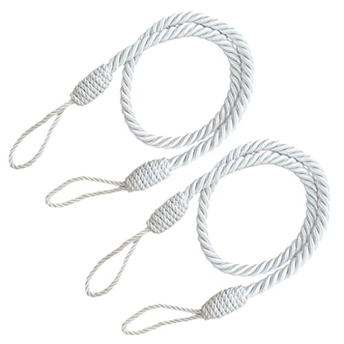 D DOLITY 2tlg Raffhalter Seilhalter Gardinen Vorhang Deko Kordel - Weiß 1 D DOLITY 2tlg Raffhalter Seilhalter Gardinen Vorhang Deko Kordel - Weiß 1 von D DOLITY