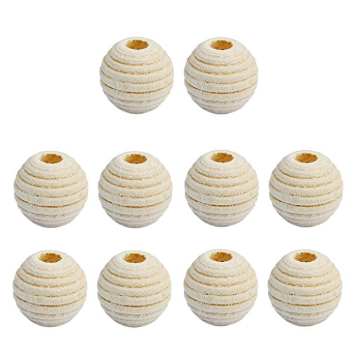 Dolity 50 Stück Gestreiften Unbehandelten Holz Natürlichen Runden Holzperlen Lose Perlen 12mm Dolity 50 Stück Gestreiften Unbehandelten Holz Natürlichen Runden Holzperlen Lose Perlen 12mm von D DOLITY