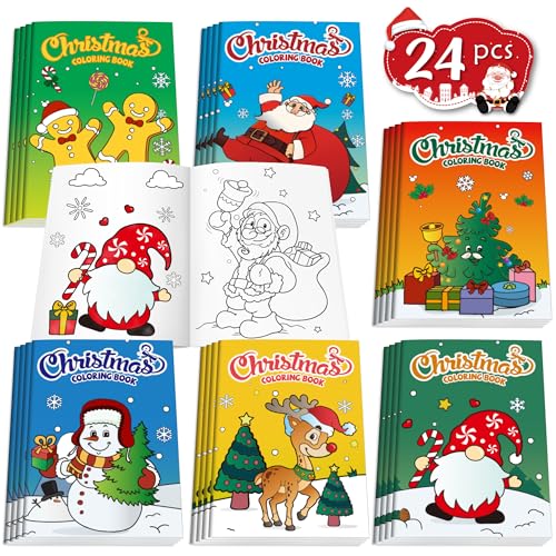 D-FantiX 24Mini Weihnachten Malbücher für Kinder, Partygeschenke, Weihnachtsaktivitäten Geschenk für Jungen Mädchen, Xmas Preise, Stiefel-Füller, Goodie Bags, Partyzubehör D-FantiX 24Mini Weihnachten Malbücher für Kinder, Partygeschenke, Weihnachtsaktivitäten Geschenk für Jungen Mädchen, Xmas Preise, Stiefel-Füller, Goodie Bags, Partyzubehör von D-FantiX