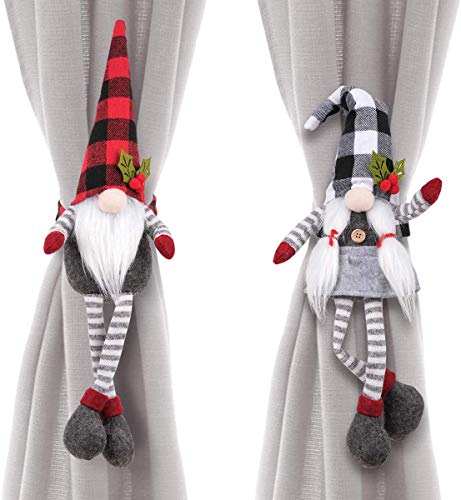 D-FantiX Weihnachtsvorhang-Rückhalter Set aus 2, Mr. und Mrs. Gnom Vorhanghalter Befestigungsclip Fenster Weihnachtsdekorationen für Zuhause D-FantiX Weihnachtsvorhang-Rückhalter Set aus 2, Mr. und Mrs. Gnom Vorhanghalter Befestigungsclip Fenster Weihnachtsdekorationen für Zuhause von D-FantiX