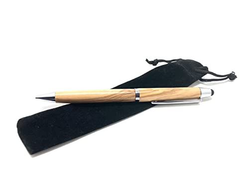 D.O.M. Kugelschreiber HENRI aus Olivenholz - inklusive Samtetui - Mit Gravur "Ihre Wunsch-Gravur" von D.O.M. Die Olivenholz Manufaktur
