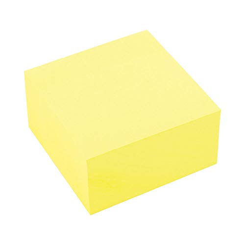 D.RECT 009326 Haftnotizwürfel Super Sticky Notes Selbstklebende Haftnotizzettel in 76x76mm 400 Blatt Gelb von D.RECT