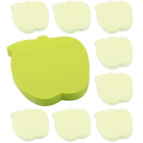 D.RECT 110509 Notizzettel klebend Sticky Notes selbstklebend Haftnotizen 75x75mm 100 Blatt 12 Stück Apfel von D.RECT