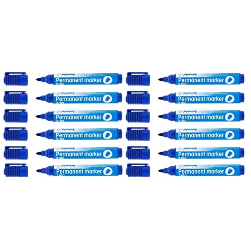 D.RECT 2160 Permanentmarker wasserfest mit Rundspitze für viele Oberflächen Blau 12 Stück D.RECT 2160 Permanentmarker wasserfest mit Rundspitze für viele Oberflächen Blau 12 Stück von D.RECT