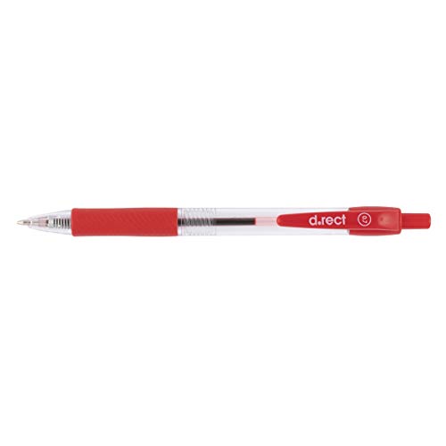 D.RECT 294 Kugelschreiber mit ergonomischer gummierte Griff für Büro und Haushalt Strichstärke 0,7mm Rot 1 D.RECT 294 Kugelschreiber mit ergonomischer gummierte Griff für Büro und Haushalt Strichstärke 0,7mm Rot 1 von D.RECT