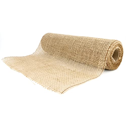 D.RECT Juteband Natur Braun Rolle 30x500cm - 30cm Breit - Jute Geschenkband Vintage - Dekoband Hochzeit - Jutestoff für Floristik und Dekoration von D.RECT