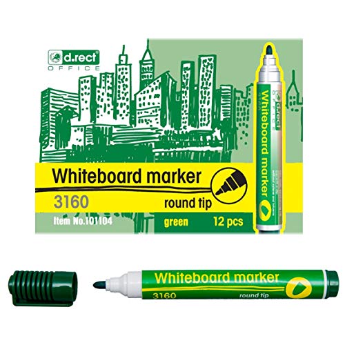 D.RECT 3160 Whiteboard Marker für Whiteboards und Flipcharts, abwischbar Glasboard Marker Rundspitze D.RECT 3160 Whiteboard Marker für Whiteboards und Flipcharts, abwischbar Glasboard Marker Rundspitze von D.RECT