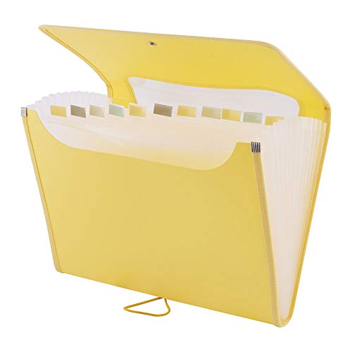 D.RECT 5590 Fächermappe Ordnungsmappe Erweiterbar Tragbar Aktenordner Dokumentenmappen, runder Gummizug mit Verschlussknopf, für Haus, Schule und Arbeitsreise12 Fächer A4 Gelb D.RECT 5590 Fächermappe Ordnungsmappe Erweiterbar Tragbar Aktenordner Dokumentenmappen, runder Gummizug mit Verschlussknopf, für Haus, Schule und Arbeitsreise12 Fächer A4 Gelb von D.RECT