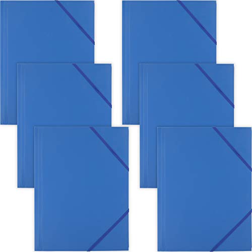 D.RECT 9084 6 Stück Sammelmappe, Postmappe aus PP mit Gummiband, Gummizugmappe aus plastik Blau D.RECT 9084 6 Stück Sammelmappe, Postmappe aus PP mit Gummiband, Gummizugmappe aus plastik Blau von D.RECT