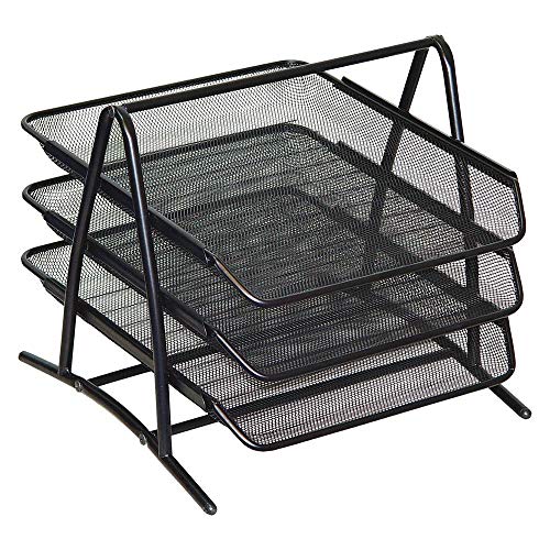 D.RECT 7610 Metall Ablagefächer Stapelbar - Büro Organizer Schreibtisch - Ablage Schreibtisch - 3 Schubfächer Briefablage Dokumentenablage A4 Organizer Mesh - Papierablage Schwarz Aktenablage D.RECT 7610 Metall Ablagefächer Stapelbar - Büro Organizer Schreibtisch - Ablage Schreibtisch - 3 Schubfächer Briefablage Dokumentenablage A4 Organizer Mesh - Papierablage Schwarz Aktenablage von D.RECT