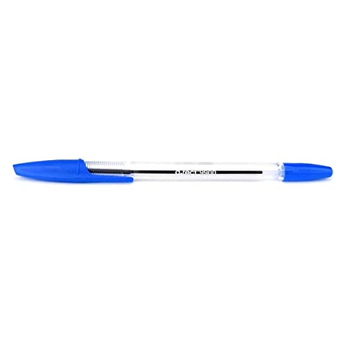 D.RECT 9900 Kugelschreiber 50 Stück in blau | transparent mit Clip Deckel | Wolframkarbid Kugel, 110171 von D.RECT