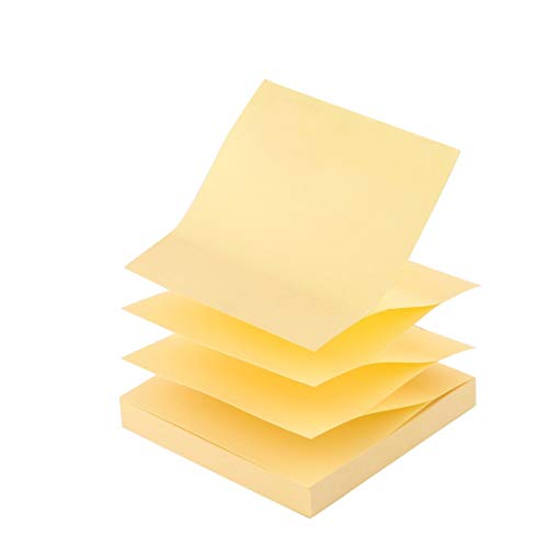 D.RECT Haftnotizen Zig-Zag Z-Notes 76x76mm 100 Blatt Gelb, 9233 von D.RECT