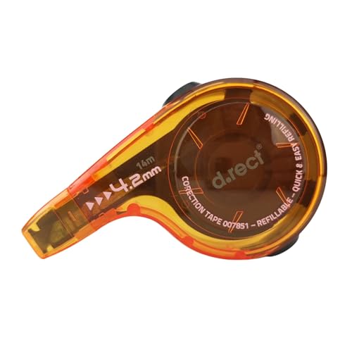 D.RECT Korrekturmaus Korrekturroller mit Bandschutzkappe Ideal für das Home Office, die Schule oder das Büro mit austauschbarem Einsatz Korrekturband 4,2mm x 14m D.RECT Korrekturmaus Korrekturroller mit Bandschutzkappe Ideal für das Home Office, die Schule oder das Büro mit austauschbarem Einsatz Korrekturband 4,2mm x 14m von D.RECT
