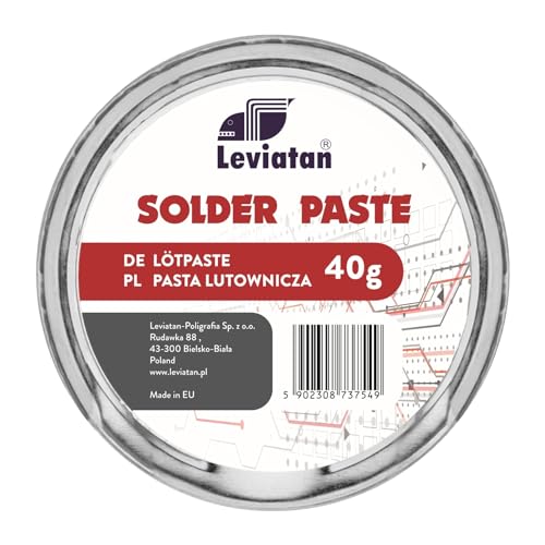 D.RECT Lötpaste Solder Paste SMD Lötfett Dose als Flussmittel zum Weichlöten zum Löten von oberflächenmontierbar Bauelemente, 40g D.RECT Lötpaste Solder Paste SMD Lötfett Dose als Flussmittel zum Weichlöten zum Löten von oberflächenmontierbar Bauelemente, 40g von D.RECT