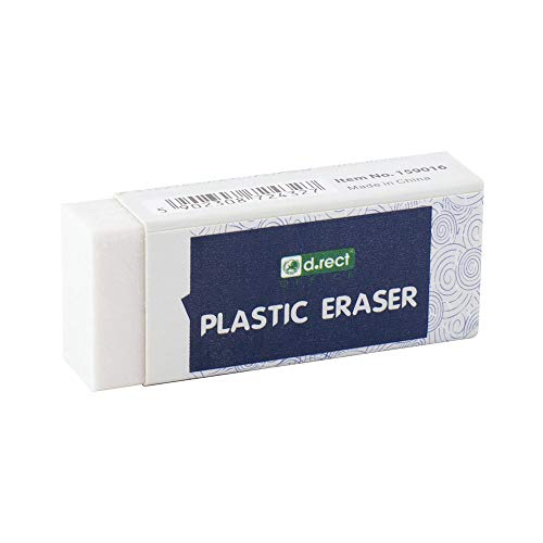 D.RECT Radiergummi, Radierer, HI-POLYMER Plastic Eraser, Groß von D.RECT