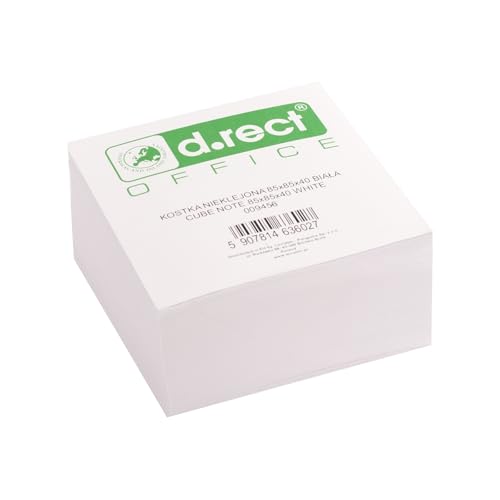 D.RECT Zettelklotz Notizklotz Ersatzpapier (für Zettelbox) | 85x85x40mm circa 350 blatt | Weiß von D.RECT