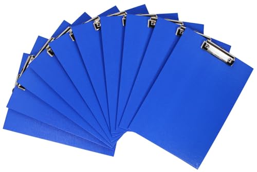 Klemmbrett/Schreibplatte/Klemmplatte A4 economy aus Graupappe, mit PVC-Folien-Überzug, mit Drahtbügelklemme, leinengeprägt, Farbe: blau - 10 Stück Klemmbrett/Schreibplatte/Klemmplatte A4 economy aus Graupappe, mit PVC-Folien-Überzug, mit Drahtbügelklemme, leinengeprägt, Farbe: blau - 10 Stück von D.RECT