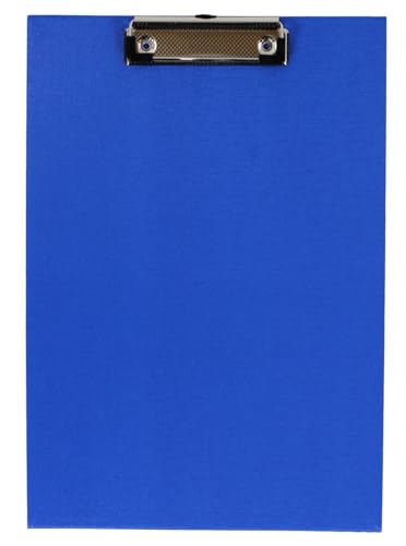Klemmbrett Schreibplatte A4 economy PVC-Folie leinengeprägt blau von Leviatan