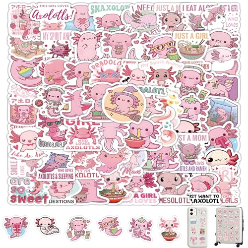 100 Stück Niedlich Axolotl Aufkleber,Axolotl,Süß Axolotl Sticker Set,Niedliche Aufkleber Für Kinder Axolotl-Fans, Axolotl Spielzeug,Axolotl Plüschtier,Für Laptop Koffer Helm Notizbuch Auto Motorräder 100 Stück Niedlich Axolotl Aufkleber,Axolotl,Süß Axolotl Sticker Set,Niedliche Aufkleber Für Kinder Axolotl-Fans, Axolotl Spielzeug,Axolotl Plüschtier,Für Laptop Koffer Helm Notizbuch Auto Motorräder von DAAIZIII