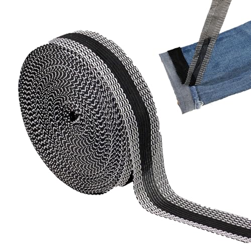 10m Saumband Zum Aufbügeln,Saumband,Saumband Selbstklebend,Saumband Zum Aufbügeln Waschfest,Bügelband Für Vorhänge,Bügelband Hose Kürzen,Bügelband Für Hosen, Kleidung, Stoffe (Schwarz, 2,5cm Breit) 10m Saumband Zum Aufbügeln,Saumband,Saumband Selbstklebend,Saumband Zum Aufbügeln Waschfest,Bügelband Für Vorhänge,Bügelband Hose Kürzen,Bügelband Für Hosen, Kleidung, Stoffe (Schwarz, 2,5cm Breit) von DAAIZIII