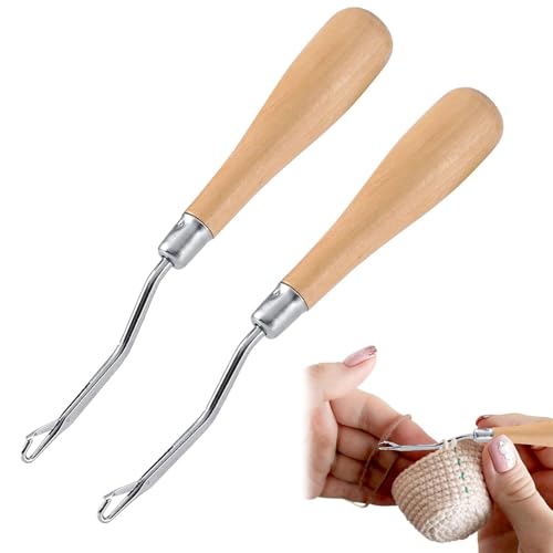 2 Stück Knüpfnadel,Häkelnadel,Knüpfhaken,Häkelnadel,Haarverlängerung Häkelnadel Set,Strickhaken-Set Holz,Häkelnadel-Set,Häkelnadel Stricken Häkeln,Ergonomischer Griff Häkelnadel-Set für Anfänger 2 Stück Knüpfnadel,Häkelnadel,Knüpfhaken,Häkelnadel,Haarverlängerung Häkelnadel Set,Strickhaken-Set Holz,Häkelnadel-Set,Häkelnadel Stricken Häkeln,Ergonomischer Griff Häkelnadel-Set für Anfänger von DAAIZIII