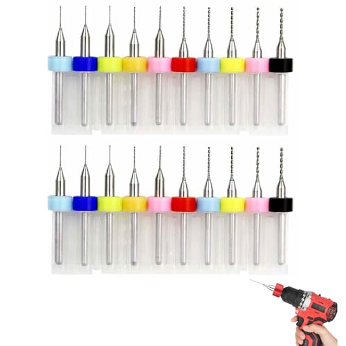 20 Stück Mini Bohrerm,Modellbau Bohrer,Micro Bohrer Set,Wolframstahl Micro Spiralbohrer Pcb Druckplatine Gravierbohrer Bits Set Für Rauen Stein, Schmuck, Stanzen, Gravur 20 Stück Mini Bohrerm,Modellbau Bohrer,Micro Bohrer Set,Wolframstahl Micro Spiralbohrer Pcb Druckplatine Gravierbohrer Bits Set Für Rauen Stein, Schmuck, Stanzen, Gravur von DAAIZIII