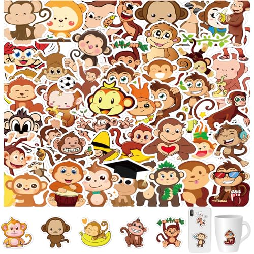 50 Stück Niedliche Monkey Sticker Set,monkeys aufkleber,affe aufkleber,Wasserfester Affenaufkleber,für Auto Skateboard Fahrrad Moped Motorrad Fahrrad Computer, Gepäck,Geeignet für Erwachsene Kinder 50 Stück Niedliche Monkey Sticker Set,monkeys aufkleber,affe aufkleber,Wasserfester Affenaufkleber,für Auto Skateboard Fahrrad Moped Motorrad Fahrrad Computer, Gepäck,Geeignet für Erwachsene Kinder von DAAIZIII