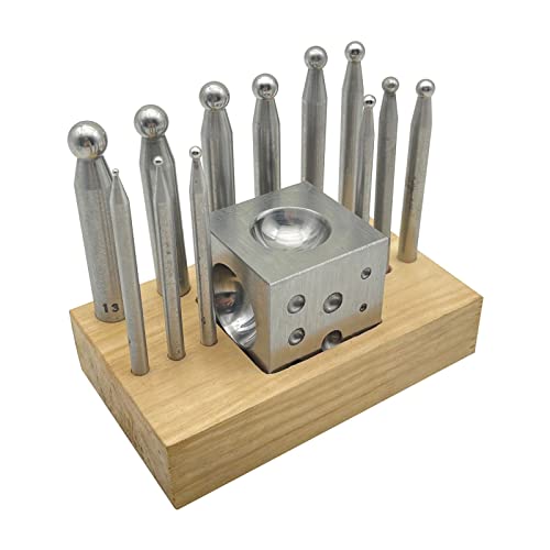 14pcs Dapping Doming Block Set 1 Mm Bis 12 Mm Stempel Holzständer Metallformwerkswerkzeuge Für Münzherstellung Metallschmiede 14pcs Dapping Doming Block Set 1 Mm Bis 12 Mm Stempel Holzständer Metallformwerkswerkzeuge Für Münzherstellung Metallschmiede von DABAIXIONG
