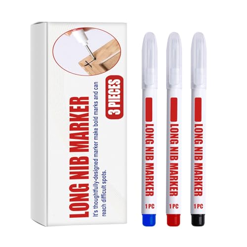 3x Carpenter Stift Multifunktional Loch Marker Stift Wasserdichtes Langnib Marker Ölbasis Tischlermarker Für Metall 3x Carpenter Stift Multifunktional Loch Marker Stift Wasserdichtes Langnib Marker Ölbasis Tischlermarker Für Metall von DABAIXIONG