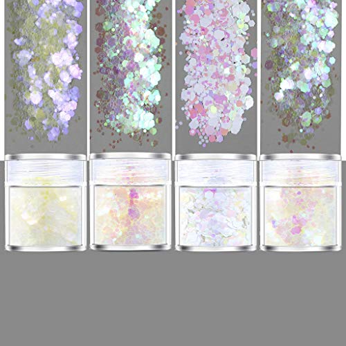 4 Farb Glitzer Kosmetic Festival Pulver Pailletten Craft Für Künste Face Hair Body Decor Harz 4 Farb Glitzer Kosmetic Festival Pulver Pailletten Craft Für Künste Face Hair Body Decor Harz von DABAIXIONG